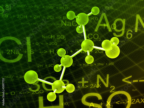 Illustration: wissenschaftliche formeln und moleküle wissenschaftliche formeln und moleküle