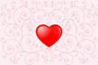 Coeur rouge baroque vectoriel saint valentin Coeur rouge baroque vectoriel saint valentin