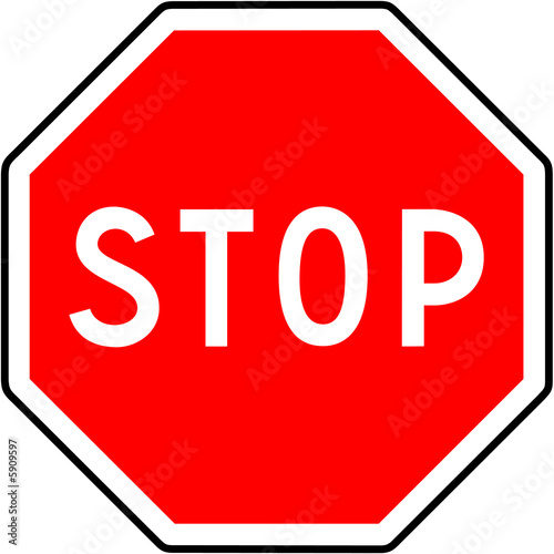 Illustration: Panneau STOP Panneau STOP