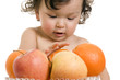 Baby with fruits. Baby with fruits.