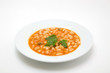 turkish traditional food haricot beans on white background