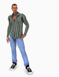 3D render of casual dressed posing male model isolated on white 3D render of casual dressed posing male model isolated on white