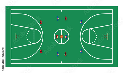 Vecteur : terrain de basket terrain de basket