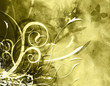 A grunge floral textured background