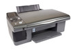 Photo: Printer on isolated white background. Printer on isolated white background.