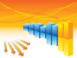Bar chart business background