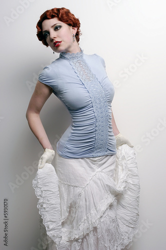 Photo: Fashionable woman with vintage look Fashionable woman with vintage look