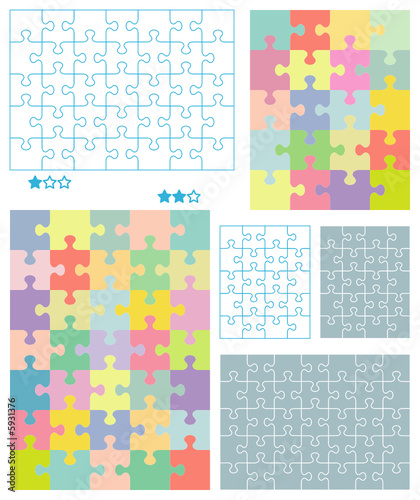 jigsaw puzzle template. Jigsaw puzzle blank templates