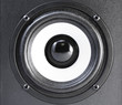 Close up view of audio speaker