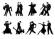 Dance couple vector with detail silhouette Dance couple vector with detail silhouette