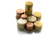 Euro Coins Stack. Finance Series.