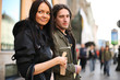 Young couple together on a street