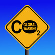 warning CO2 emissions sign warning CO2 emissions sign