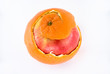Apple in orange peel