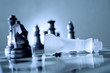 A game of chess comes to an end. The king is checkmated.