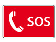 Notruf SOS rot