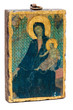 Hanging Wooden Block with Old Print of Virgin Mary Hanging Wooden Block with Old Print of Virgin Mary