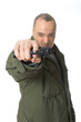 Terrorist with handgun