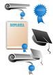 Illustration: Graduate elements, icons Graduate elements, icons