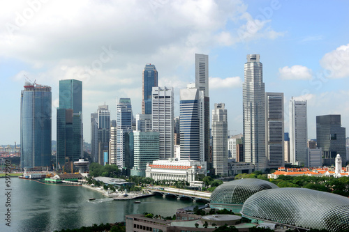 Photo: Skyline of Singapore business district, Singapore Skyline of Singapore business district, Singapore