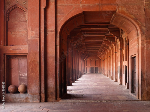 Photo: Red Archways in Mosque Red Archways in Mosque