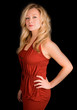 Beautiful Lady Wearing a Red Dress