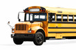 School bus isolated on white