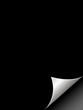 Black paper with realistic page curl.