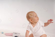 Child with the soap bubbles