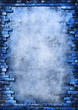 Plaster background with brick wall framing Plaster background with brick wall framing