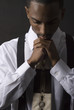 Foto: African American businessman is thinking intensely African American businessman is thinking intensely