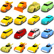 3D concept art of cartoon Cars. 3D concept art of cartoon Cars.