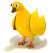 Concept art of a cartoon Chicken. 3D render. Concept art of a cartoon Chicken. 3D render.