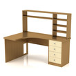 Dety Desk - worktable. 3D render. Dety Desk - worktable. 3D render.