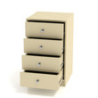 Light Drawer Pedestal is opened. 3D render. Light Drawer Pedestal is opened. 3D render.