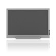 Rough Flat TV. 3D render. Rough Flat TV. 3D render.