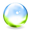 Clear glass ball