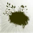 FOND GRUNGE FLORAL VERT