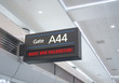 Gate sign with destination read out