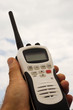 marine hand held radio against a sky background marine hand held radio against a sky background