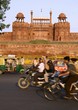 traffic infront of red fort, delhi, india