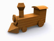 3D Train en bois
