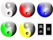 yin and yang icons and stamps of wind/water and dragon yin and yang icons and stamps of wind/water and dragon