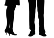 legs of male and female couple