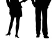 legs of male and female couple