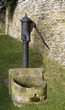 village water pump and trough