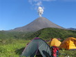 campamento al pie del volcán
