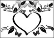 cuore decorato bianco nero