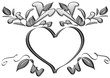 cuore decorato satinato