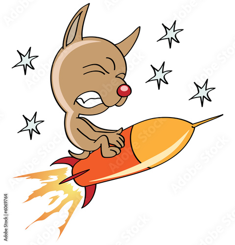Illustration: space dog space dog